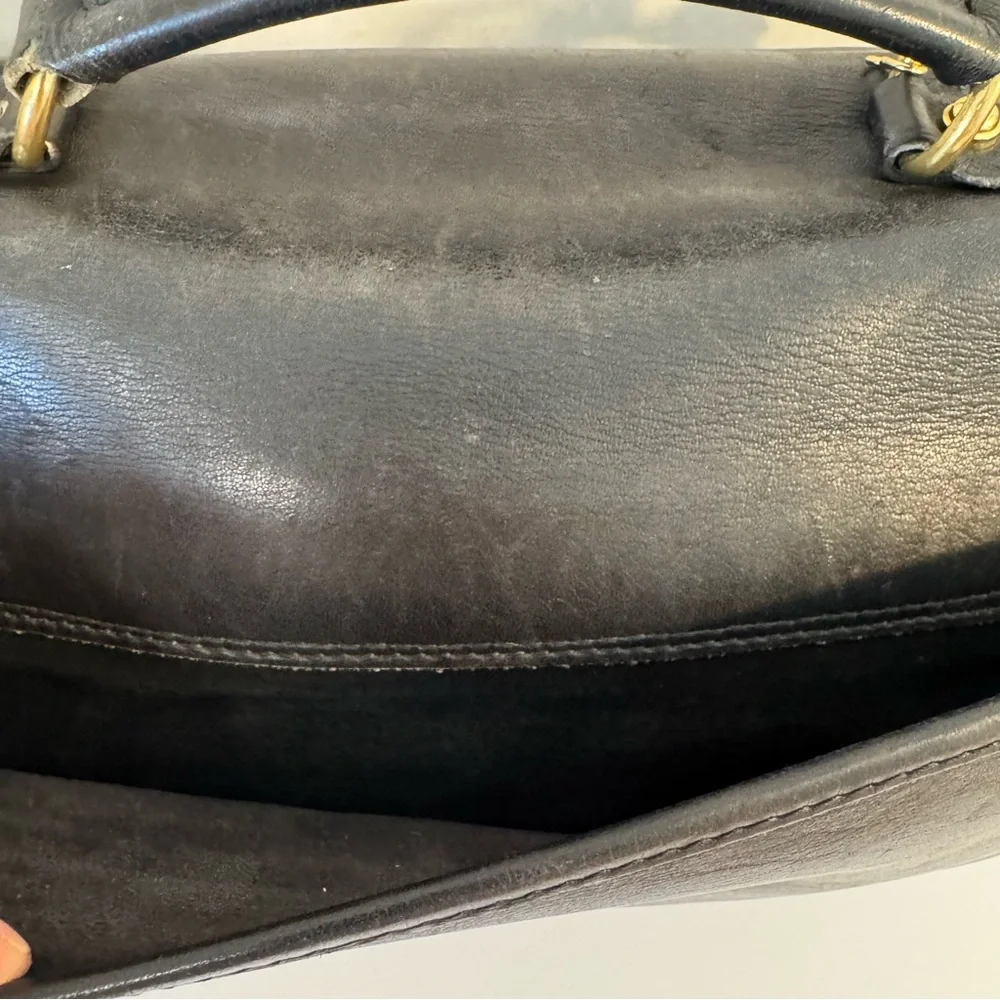 Classic Black Leather Laptop Satchel - Women's Laptop Bag